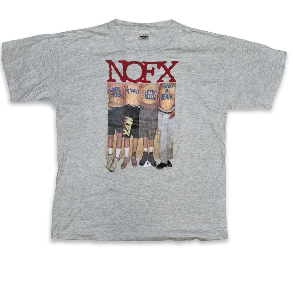 Vintage XL NOFX White Trash tee shirt single stitch 1993